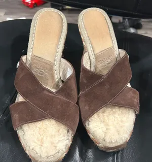 UGG Women's Brown Shearling Mules thumbnail 1