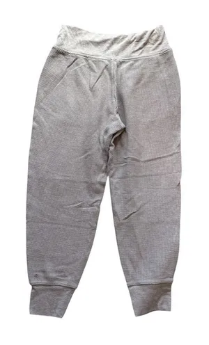 EUC Athleta Waffle Knit Joggers Beige Tan Women's Size Medium - So Soft! thumbnail 1