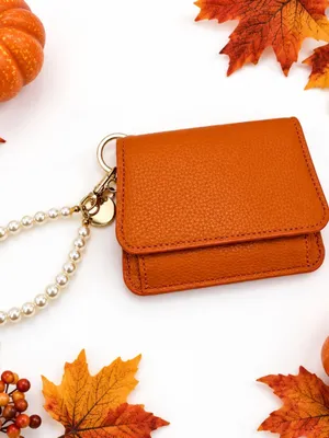 Autumn Wallet w/ Faux Pearl Keychain Strap thumbnail 2