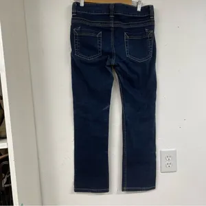 Authentic Denim Dark Wash Straight Leg Jeans Womens 10P Blue Denim Fall Casual thumbnail 7