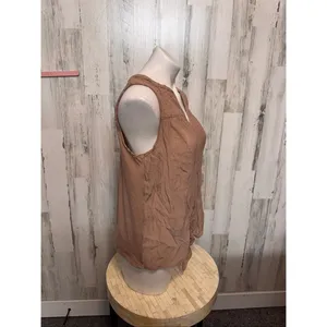 Perception Concept Mauve Pink Sleeveless Top Womens Size Large L Lace Tie Front thumbnail 7