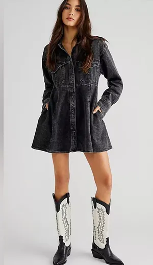 We The Free Sammi Denim Mini Dress, XS thumbnail 1