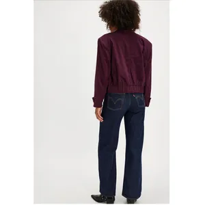 Free‎ People Agnes Cropped Jacket Red Combo Plaid Blazer NWT Size M thumbnail 2