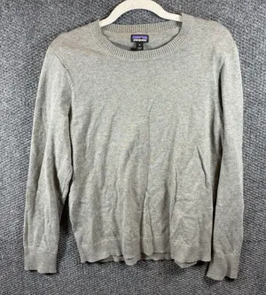 Patagonia Worn‎ Wear Sweater Grey Organic Cotton Woman's Size M thumbnail 1