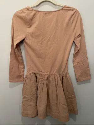 Free People Onda Long Sleeve Stretch Cotton‎ Minidress Taupe NWT Size Small thumbnail 6