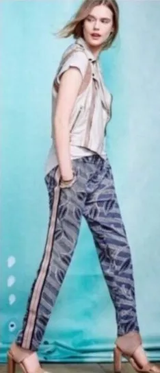 Anthropologie Heihei Lourinha Blue Jogger Pants Size Small thumbnail 1