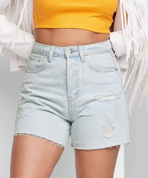 Wild Fable High Rise Cutoff Jean Shorts Light Wash size 14 Denim Women’s Frayed thumbnail 1