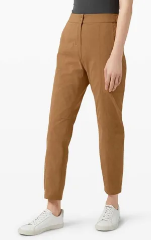 Lululemon Dynamic Days Pant‎ Saddle Brown Tan Womens Size 4 thumbnail 1