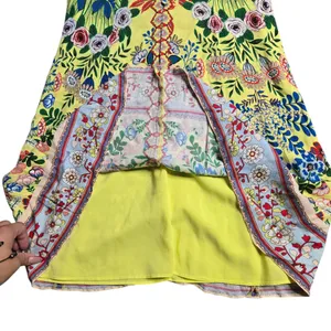 Alice + Olivia Hadley Button Front Dress in‎ Wildflower Daffodil Size: 2 thumbnail 4