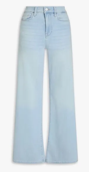 FRAME Le Palazzo High Rise Wide Leg Jeans Light Wash Size 31 NWT $288 thumbnail 1