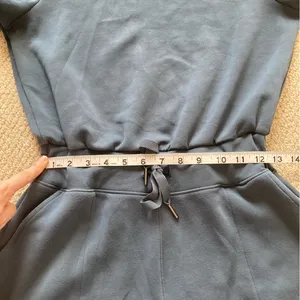 Spanx Airluxe Romper Short Romper Blue Size Small Short Sleeve Shorts GUC thumbnail 8