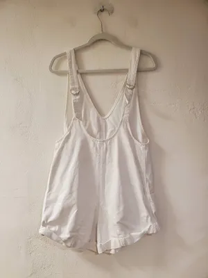 We The Free High Roller High Roller Shortalls in White Small thumbnail 3