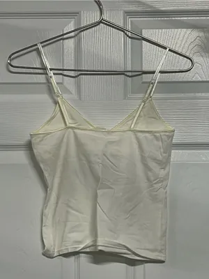 Abercrombie & Fitch White Camisole Tank Top w/Adjustable Straps Size Medium VGUC thumbnail 2