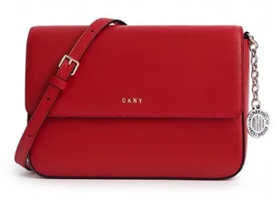 DKNY Sutton Red Leather Bryant Flap Crossbody thumbnail 1
