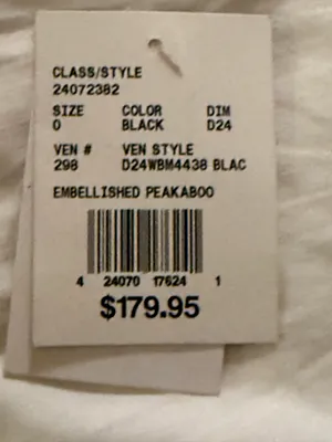David's Bridal Embellished Peakaboo Black dress thumbnail 2