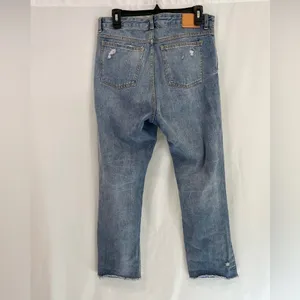 Avec Les Filles‎ Distressed Mom Button Fly High Waisted Mom Jeans thumbnail 4