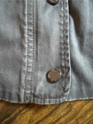 White House Black Market Brown Cotton Utility Jacket Y2K Style Size 6 thumbnail 5