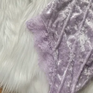 Light purple velvet bodysuit, brand new with tag thumbnail 5