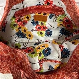 Jessica Simpson Coral Textured Hobo with Yellow Butterfly Accent thumbnail 6