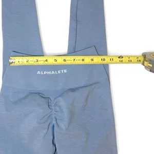 Alphalete Amplify Sky Light Blue Scrunch Butt Seamless Legging Women XS Gym Girl thumbnail 5