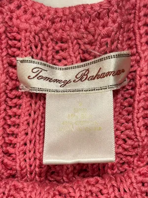 Tommy Bahama Pink Knit Cable Tank Top size small silk/cotton blend thumbnail 3