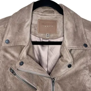 Blank NYC Faux Suede Moto Jacket - Sand Stone XS thumbnail 5
