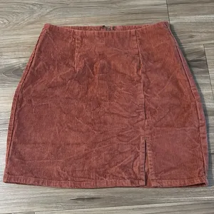 Aeropostale Burnt Orange Mini Corduroy Skirt thumbnail 1