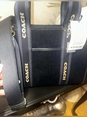NIB + NWT Coach Smith Tote Bag In Gold/Dark Denim Gold Multi $428 MSRP thumbnail 10