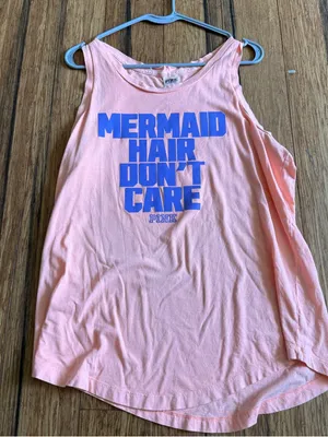 PINK Graphic Tank Top Large thumbnail 1