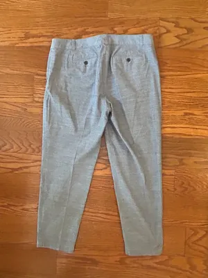 Talbots Chambray Casual Pants Trousers Size 12 Petite Preppy Minimalist Straight thumbnail 9
