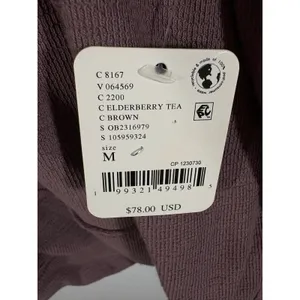 Free People Staycation Pullover Top Elderberry Tea Purple Waffle Knit OB2316979 thumbnail 3
