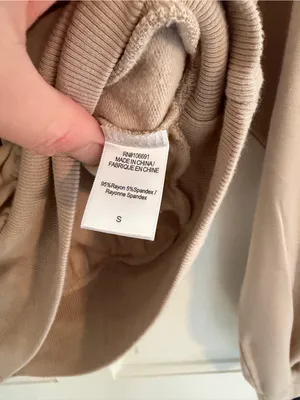 Young Fabulous & Broke Taupe Cropped Hooded Pullover Sweatshirt Small‎ thumbnail 3