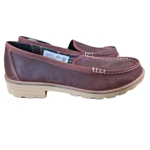 Sperry A/O Lug Loafer Women's 9.5 Brick Leather Galway Cord Boat Shoes thumbnail 8