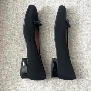 Caravelle NEW ara Black Ballet Flats Block Heels thumbnail 2