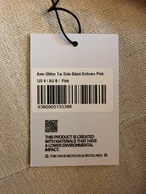 “Aimi Glitter Tie Side Bikini Bottoms” thumbnail 5