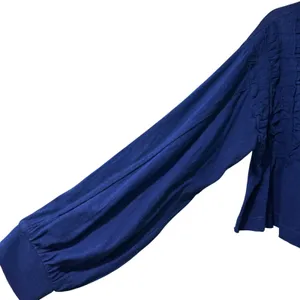 Pilcro Anthropologie NWT Babydoll Crop Top Blue Ruffle Peplum Small Relaxed thumbnail 4