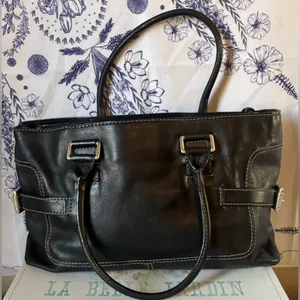 Michael Kors Black Leather Tote Bag thumbnail 1
