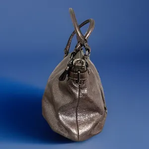 Coach Madison Sophia 18816 Gunmetal Metallic Leather Satchel Handbag Purse GUC thumbnail 4