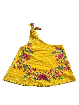 Farm Rio One-Shoulder Embroidered Blouse Size S (PTP 18”) thumbnail 5