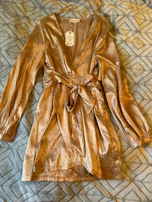 Love Riche Gold Dress thumbnail 1