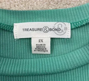 : Ribbed Green Deep Sea- Green Dewkist Tee thumbnail 4
