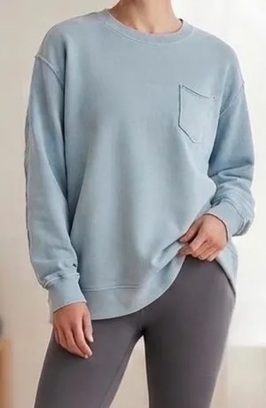 Aerie Light Ment color Crewneck Pocket Sweater XXL thumbnail 1