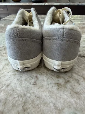 Vans Women's Grey Suede Low-Top Sneakers Old Skool Cozy Hug Size 7 thumbnail 5