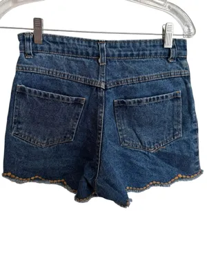 Farm Rio Pineapple Embroidered Denim Shorts XS thumbnail 3