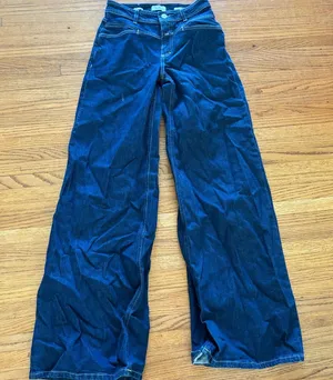 Closed wide leg pants Blue Size 26 thumbnail 1