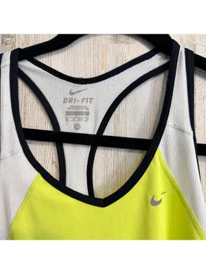 Nike Women’s XS Dri-Fit Racerback Tank Top Neon Green thumbnail 4