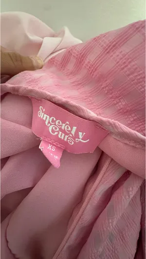 Asymmetrical Mini dress Pink Size XS thumbnail 5