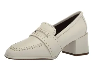 NWT Aerosoles women's Ardore Loafer Studded In Color: Eggnog Leather thumbnail 1