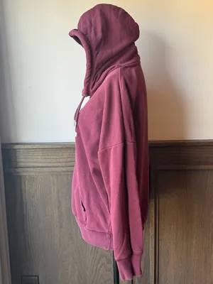 Puma Maroon Pullover Hoodie with White Logo Large thumbnail 4
