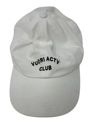 Vuori Active Club White Baseball Cap Adjustable Strapback Hat Cotton thumbnail 1
